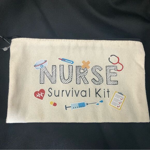 Nurse Themed Canvas Pouch - Picture 1 of 2